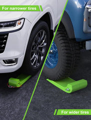 E-SDS skate positioned under a wheel as a flatbed truck loads vehicle safely