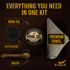 Eagle mink oil paste open texture highlighting smooth consistency