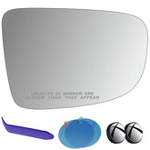 EAP passenger-side mirror glass front view showing clean reflective surface and improved visibility