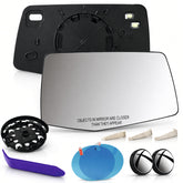 EAP passenger-side mirror front view showing heated convex glass and improved visibility