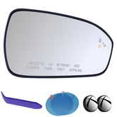 EAP right-side mirror front view showing clear convex surface and blind-spot light benefit