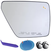 EAP right-side mirror glass front view showing clear reflective surface and blind-spot light benefit