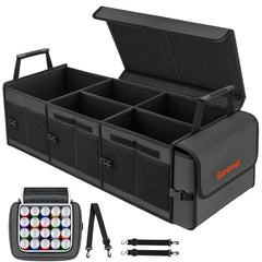 EAROND front view open showing compartments and cooler for organized cargo