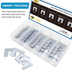 Easily shims next to ruler showing thickness comparison and measurement benefit