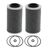 EATAKWARD front view of two replacement oil filters showing packaging and fit