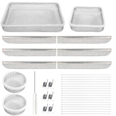 Eazy2hD front layout kit showing all included vent screens and hardware for easy identification and installation.