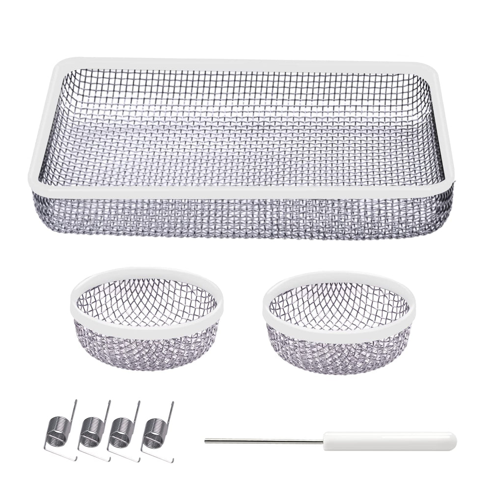 Eazy2hD front view of rectangular and circular vent screens shows complete kit protection