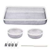 Eazy2hD front view of rectangular and circular vent screens shows complete kit protection