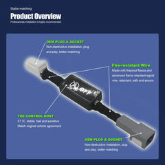 EBAIFUN close-up of inline cable connectors, demonstrates secure plug-and-play fit