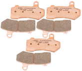 EBC EBPCK1027 kit front and rear pads arranged with packaging showing fitment for Harley Street Glide