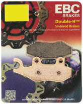 EBC FA197HH front view showing packaged black brake pads, clear fitment labeling and benefits