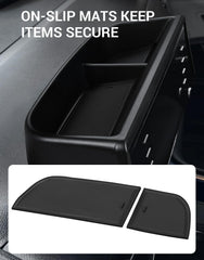 Ecarzo non-slip mat detail keeping items secure while driving benefit