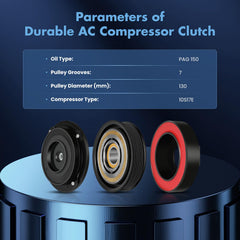 ECCPP clutch mounted on compressor showing direct-fit installation benefit