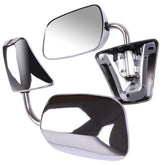 ECCPP front view mirror mounted on door shows authentic OEM fit and restored visibility