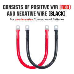 ECO-WORTHY red and black color-coded jackets for quick polarity identification