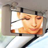 ecocstm front view of two visor mirrors showing compact design and clear benefit