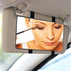 ecocstm front view of two visor mirrors showing compact design and clear benefit