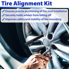 ecocstm pins installed on car hub speeding wheel alignment