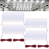 ecocstm front view of LED strips illuminating van interior for improved visibility