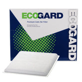 ECOGARD XC35516 front view showing frame and pleated media for cleaner cabin air