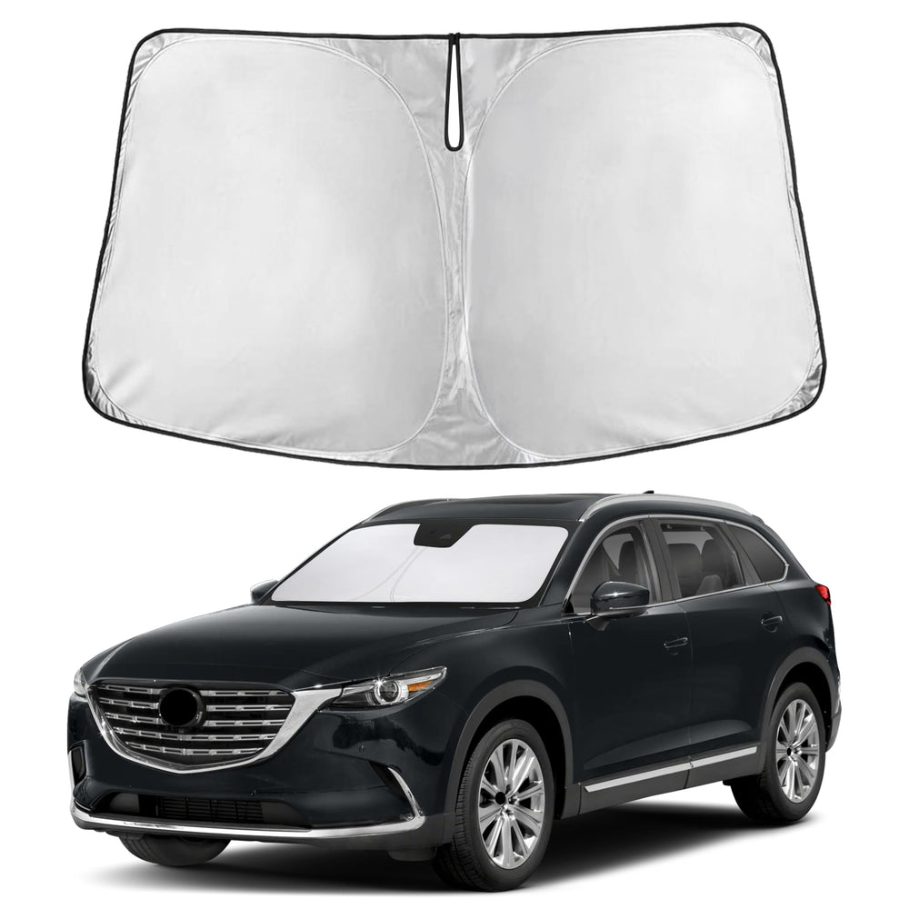 EcoNour Mazda CX-9 front view showing full windshield coverage and cooler cabin benefit