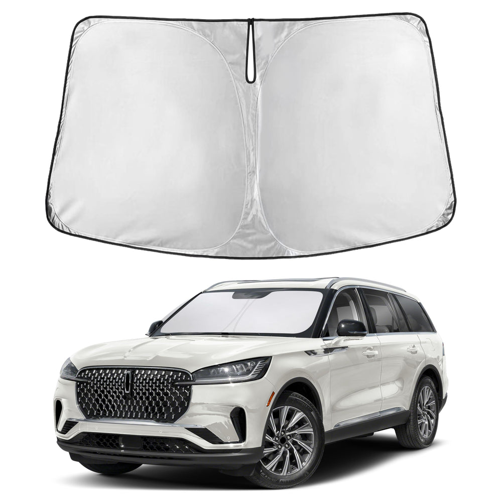 EcoNour front fit on Lincoln Aviator windshield showing full coverage and protection