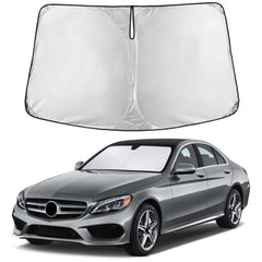 EcoNour front fit on Mercedes C Class windshield showing full coverage and fit
