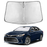 EcoNour front view showing Avalon-specific windshield fit and full coverage benefit