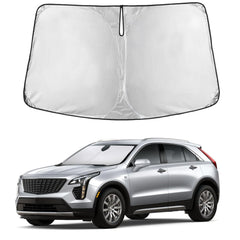 EcoNour front view of sunshade for Cadillac XT4 showing full coverage and protection