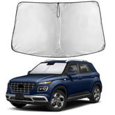 EcoNour front view on Hyundai Venue showing full windshield coverage and protection