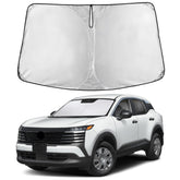 EcoNour front view of windshield sunshade showing full coverage benefit