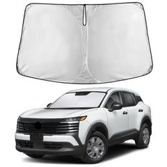 EcoNour front view of windshield sunshade showing full coverage benefit