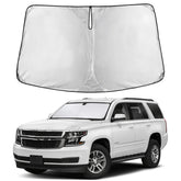 EcoNour front view showing full windshield coverage and neat fit for Tahoe Yukon