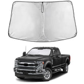 EcoNour front view of windshield shade showing full-coverage benefit