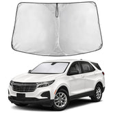 EcoNour front view on Equinox windshield showing full coverage and protection