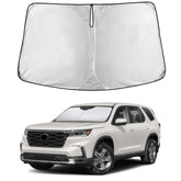 EcoNour front view on Honda Pilot windshield showing full coverage protecting interior