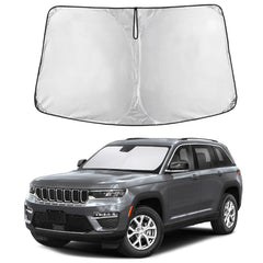 EcoNour front view on Jeep Grand Cherokee showing full windshield coverage and protection