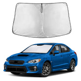 EcoNour front view on WRX STI windshield showing full coverage and protection
