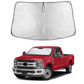 EcoNour front windshield installed showing full coverage and sun protection