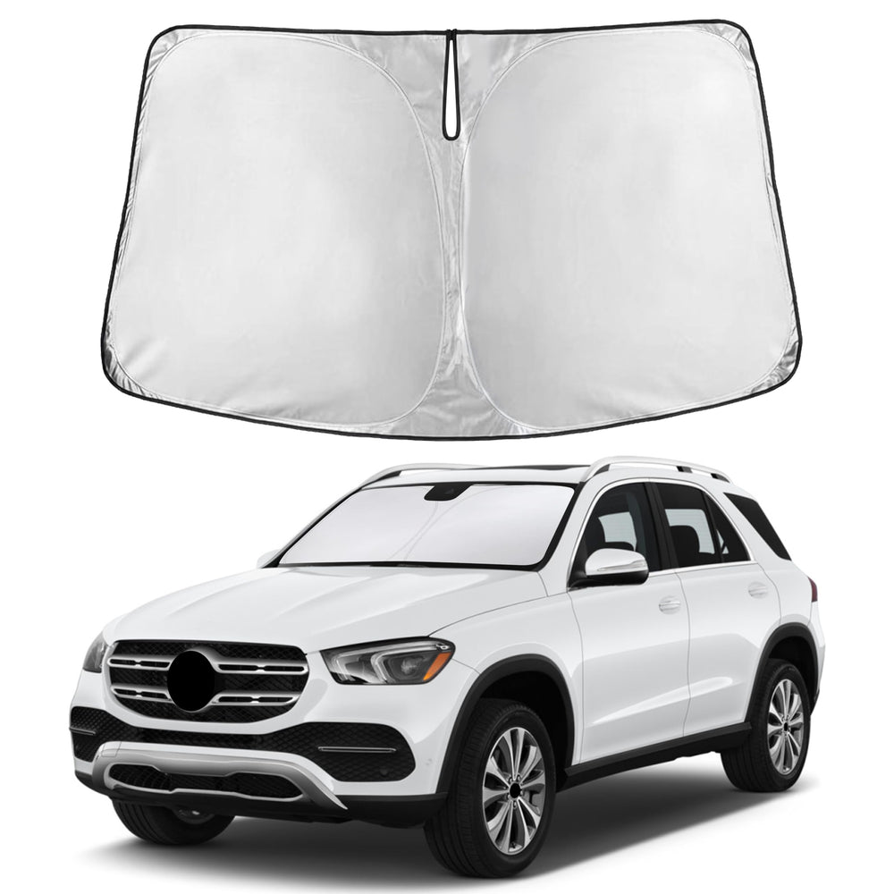 EcoNour front view showing full windshield coverage and neat fit benefit