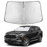 EcoNour front view installed on Infiniti QX60 blocking sunlight