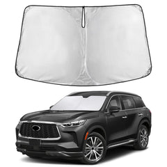 EcoNour front view installed on Infiniti QX60 blocking sunlight