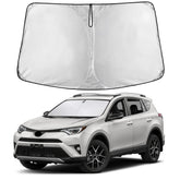 EcoNour installed on RAV4 windshield showing full coverage and cooling benefit