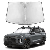 EcoNour front view on Palisade windshield showing full coverage and fit