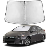 EcoNour front view of sunshade showing full windshield coverage and cooling benefit