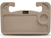 EcoNour beige steering wheel tray front view showing stable eating surface benefit