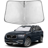 EcoNour front view sunshade covering Volvo XC90 windshield for full protection