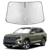 EcoNour sunshade front fit on VW Atlas protecting interior from heat