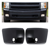 ECOTRIC front bumper end cap pair front view showing OEM fit and ready-to-paint