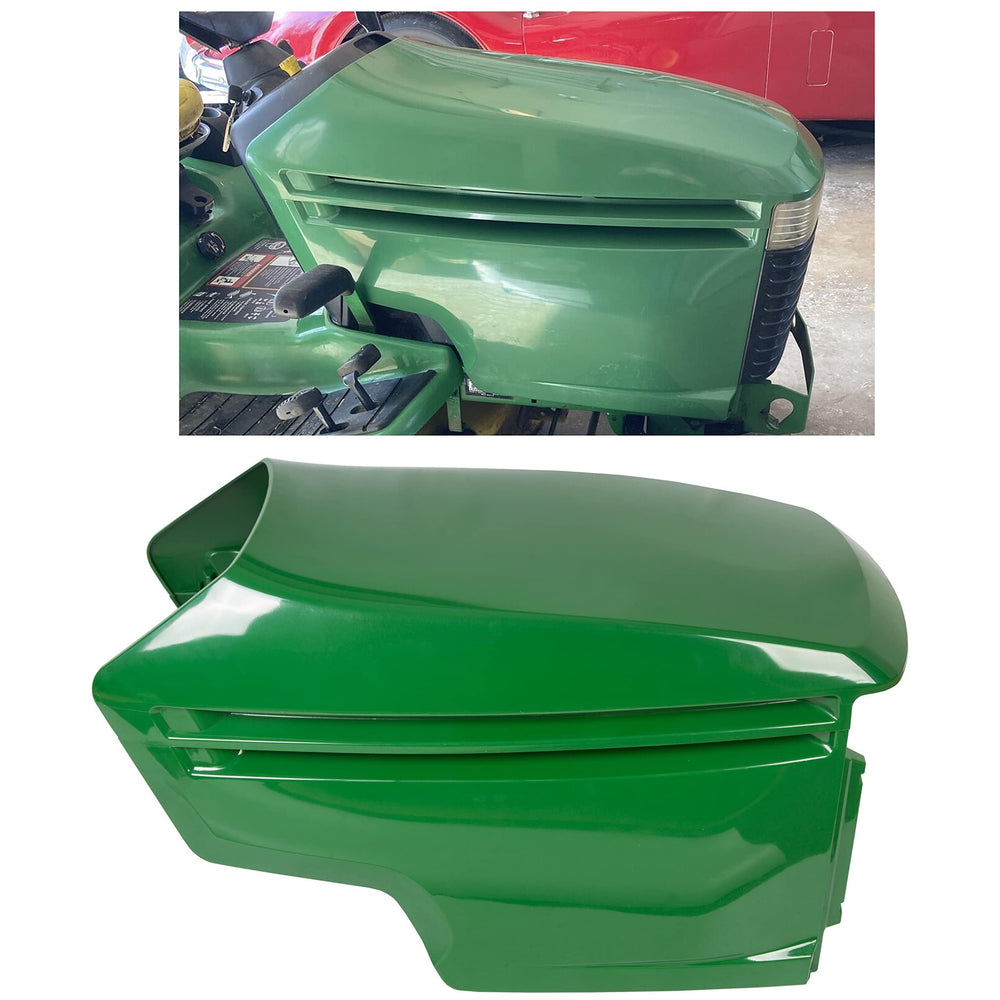 ECOTRIC front hood kit installed on tractor, protecting engine components